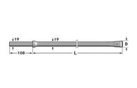 a perfuração pequena Rod do furo encanta 22 milímetros encanta 19 milímetros de aço de broca com bocado do formão
