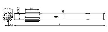 Adaptador de aço superior da pata da broca da Anti-fadiga Cop1238 T38 T45 T51 para a broca de rocha