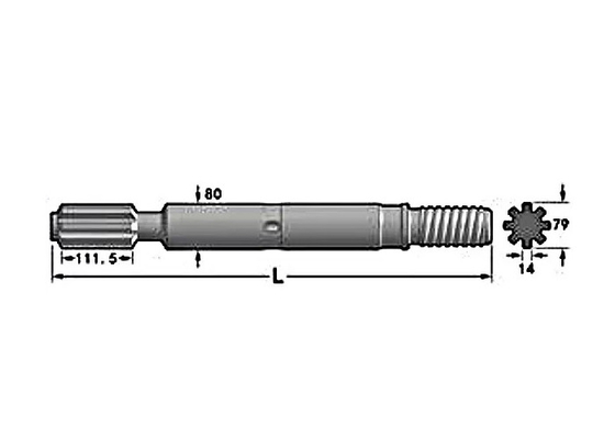Adaptador da pata da broca das ferramentas de perfuração 635mm da rocha de 1500HL 635mm