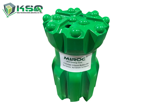 Retracção de botões verde / azul para peças de mineração de rocha de duração média a dura T-WIZ60-115