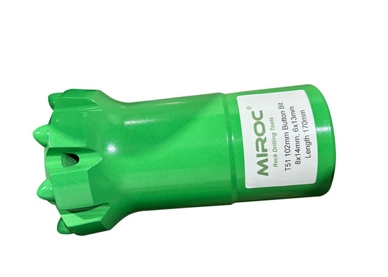 T51-102mm Carbide de tungstênio e alta resistência liga de aço botão de perfuração ideal para condições de rocha de dureza média