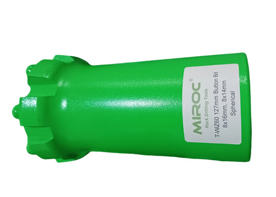 Boto de perfuração de rocha com rosca de 127 mm com aço ligado e carburo de tungstênio para perfuração de alto desempenho
