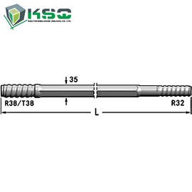 Furo de nivelamento de Rod R/T38-Hex 35-R32 do indeciso R32 9,5 milímetros