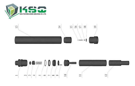 Martelo proprietário do processo DTH90-I do tratamento térmico das ferramentas de perfuração de DTH