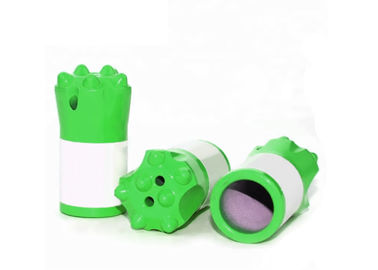 Bocado de botão do atarraxamento do carboneto 34mm do equipamento da perfuração para o minério que mina a cor verde