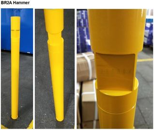 O BR2/BR3 2" DTH martela cor do amarelo do martelo do BR2 da pressão de ar da perfuração boa a baixa