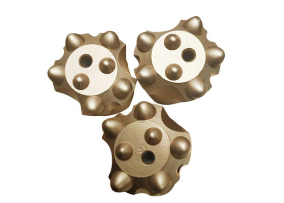 38mm sete abotoam a cor dourada para o bocado de broca do botão do atarraxamento da mineração da escavação de um túnel