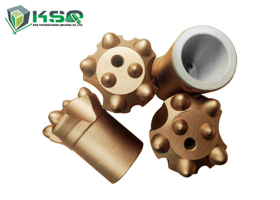 38mm sete abotoam a cor dourada para o bocado de broca do botão do atarraxamento da mineração da escavação de um túnel