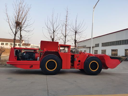 Caminhão do carregador-transportador RL-1 usado para a estrada de ferro que escava um túnel no subsolo