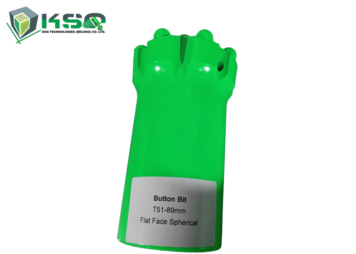 Broca de botão com rosca T51-89mm com design de carboneto semi-balístico para perfuração em bancada
