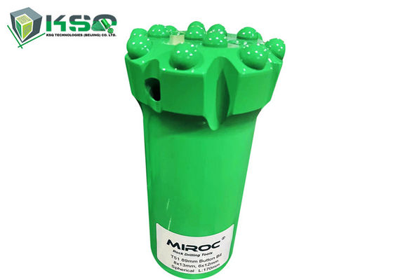 Carboneto de tungstênio do bocado de broca do botão de T51 89mm/14 botões rosqueados
