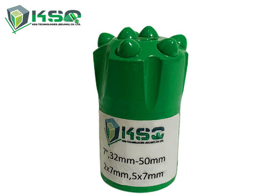 Grau afilado encapsulamento de mineração 32-50mm da saia curto 7 de bocado de botão da perfuração
