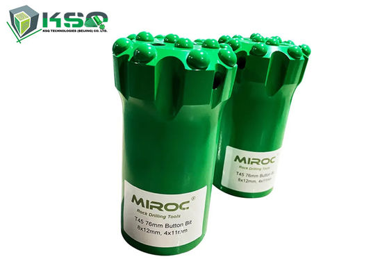 Perforação de rocha Botão de perfuração de carburo de tungstênio com rosca T38 Diâmetro 64 mm