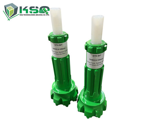 105 mm DTH Bits de perfuração para COP35 / DHD3.5 DTH Hammer Verde com válvula de pé