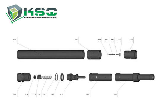 Caixa do pistão martelo/DTH4.5-10 das ferramentas de perfuração DTH4.5 da mineração subterrânea DTH