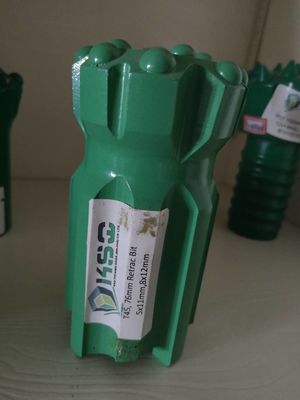Bocado de broca retrátil balístico rosqueado 76mm macio do bocado de botão da perfuração de rocha T45 com penetração rápida