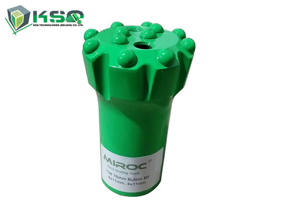 Bocado de broca liso durável da rocha do botão da forma T38 76mm