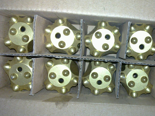 Ferramentas de perfuração da mineração do carboneto de tungstênio, 7° que Quarrying o bocado de botão do atarraxamento de 34mm