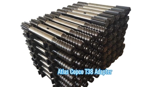 Adaptador de haste T38 para plataformas Atlas Copco